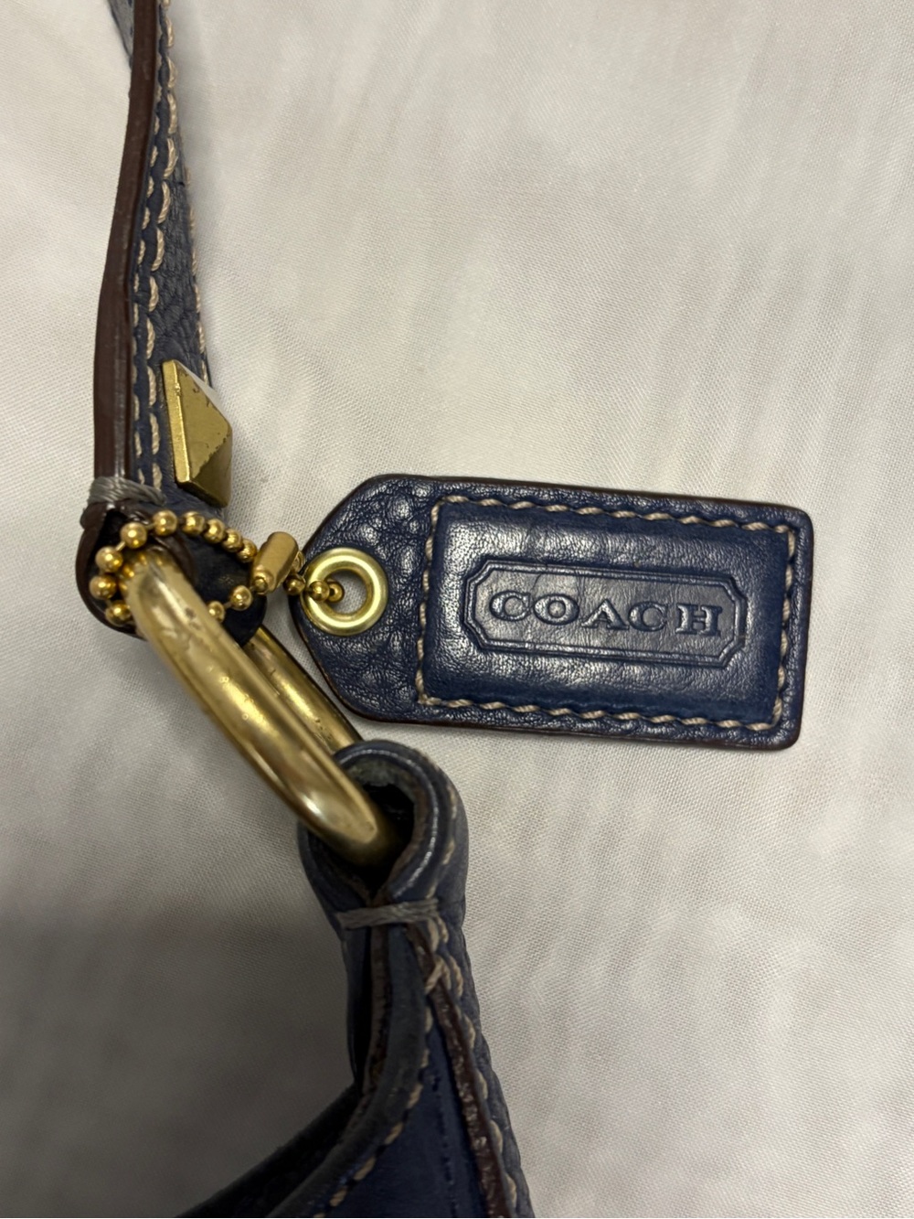 Vintage Coach Hamptons Signature Studded Hobo Shoulder Bag - Picture 4 of 12
